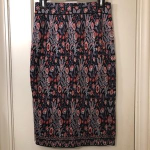 Peruvian Connection Kashmiri Pima Cotton Skirt Floral. Small